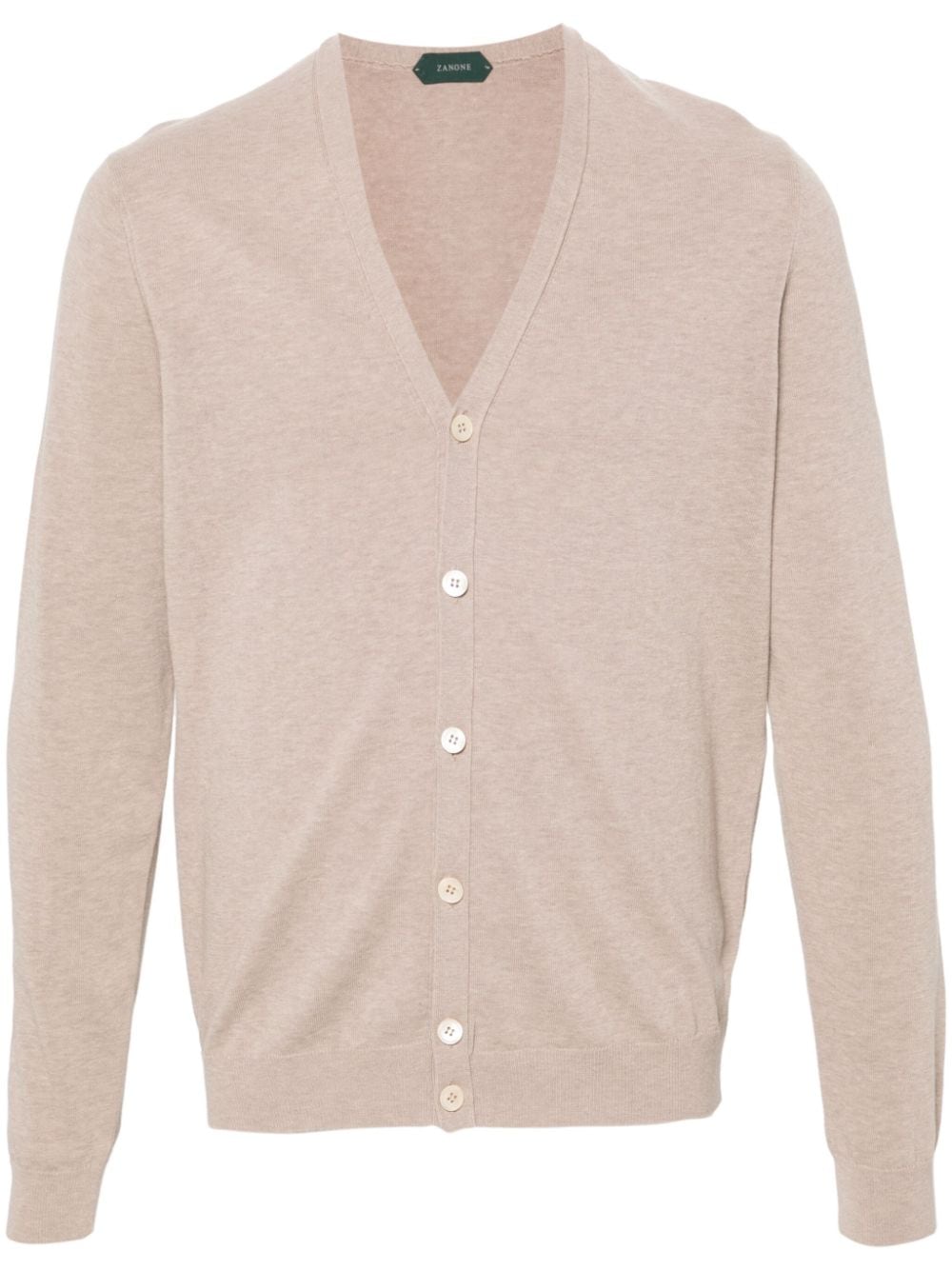 Zanone V-neck cotton cardigan - Nude von Zanone