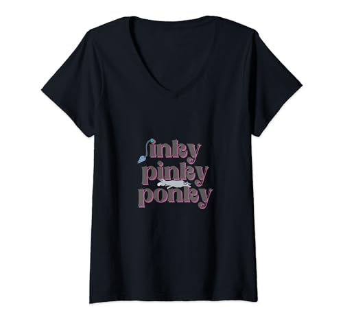 Damen Inky Pinky Ponky Lustiger Popkultur-Meme-Song mit Reimen T-Shirt mit V-Ausschnitt Damen Inky Pinky Ponky Lustiger Popkultur-Meme-Song mit Reimen T-Shirt mit V-Ausschnitt von Zany Life