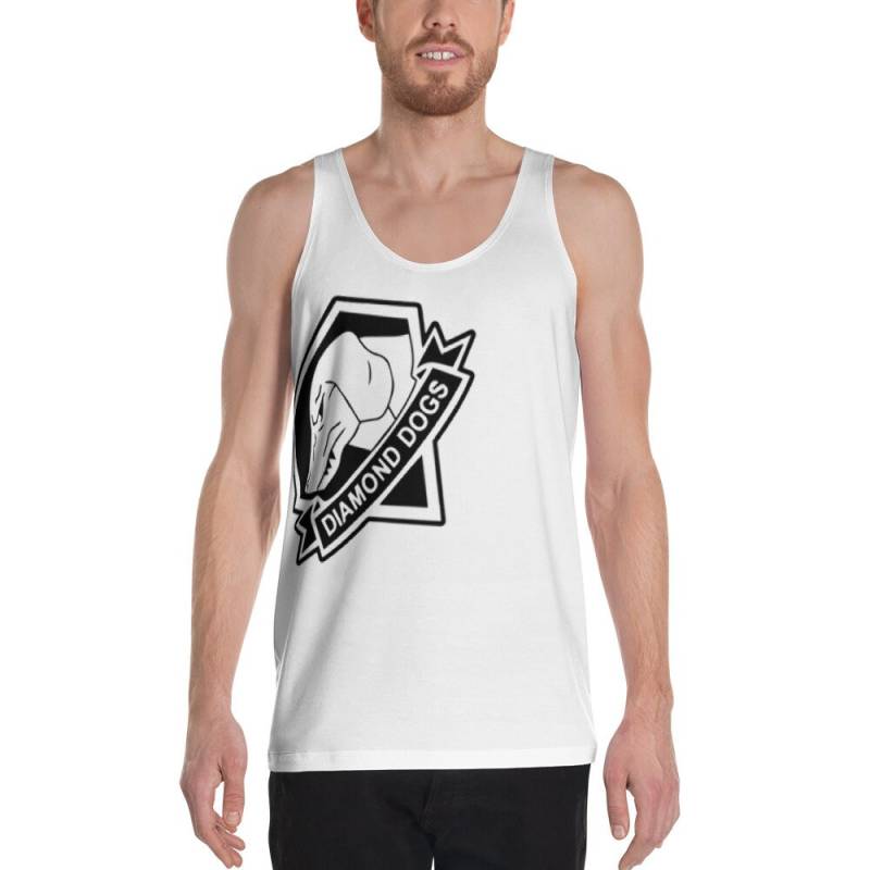 Diamond Dogs Schwarz Weiß Tank Top Aus Metall Gear Solid V The Phantom Pain von ZanzibarLand