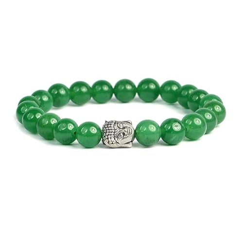 Zap Impex Zertifiziertes Armband aus natürlichen Edelsteinen – Perlenarmbänder für Frauen und Männer mit Echtheitszertifikat, ideal als Geschenk und für das Wohlbefinden (Grünes Jadearmband) von Zap Impex