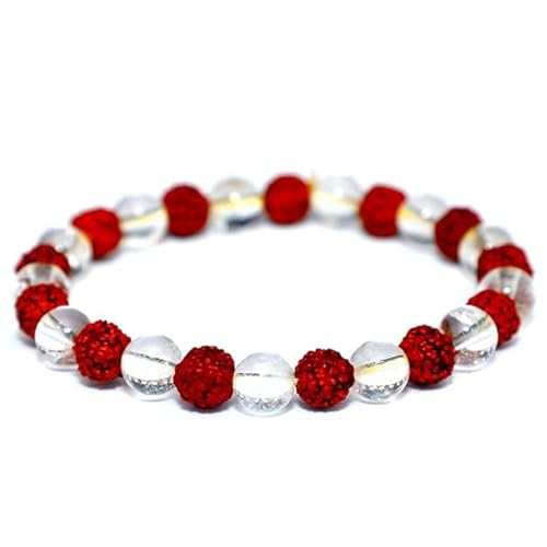 Zertifiziertes Armband aus natürlichen Edelsteinen – Perlenarmbänder für Frauen und Männer mit Echtheitszertifikat, ideal als Geschenk und für das Wohlbefinden (Rudraksha mit Kristallarmband) von Zap Impex