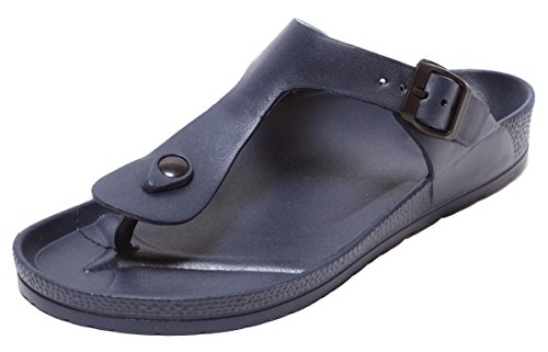 Mädchen Damen Eva Pantoletten Slipper Sandalen Zehentrenner Ultralight leicht Navy Blau Gr.36 Badelatschen Sandaletten von Zapato