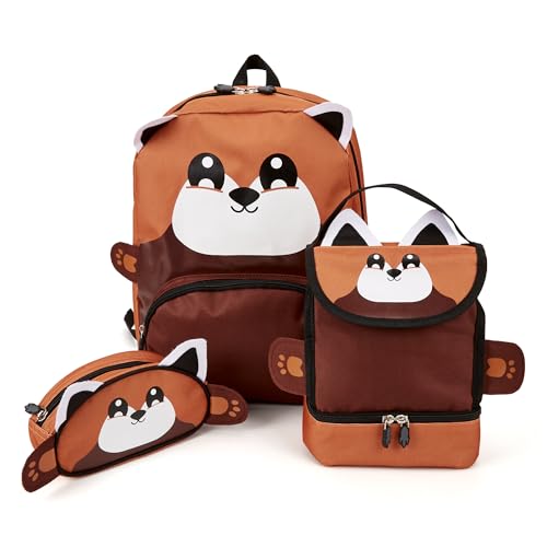 Zappi Co Unisex Kinder Zappi Backpack Gepäck: Kindergepäck, Red Panda, Children's (3er Pack) von Zappi Co