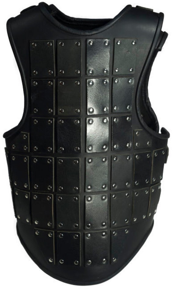 Mittelalterliche Söldner Rüstung Aus Schwarzem Leder, Brigandine Larp von ZardwinLarpStore