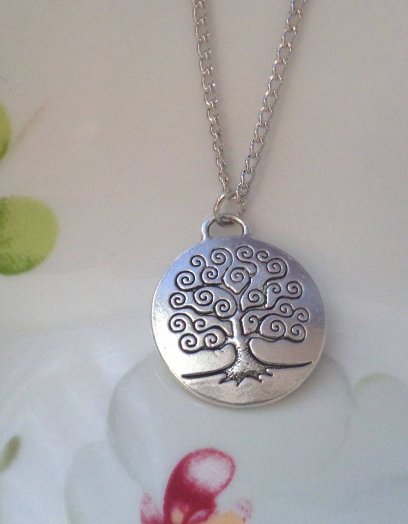 Antike Silber Baum Des Lebens Anhänger Halskette von ZareenDesigns
