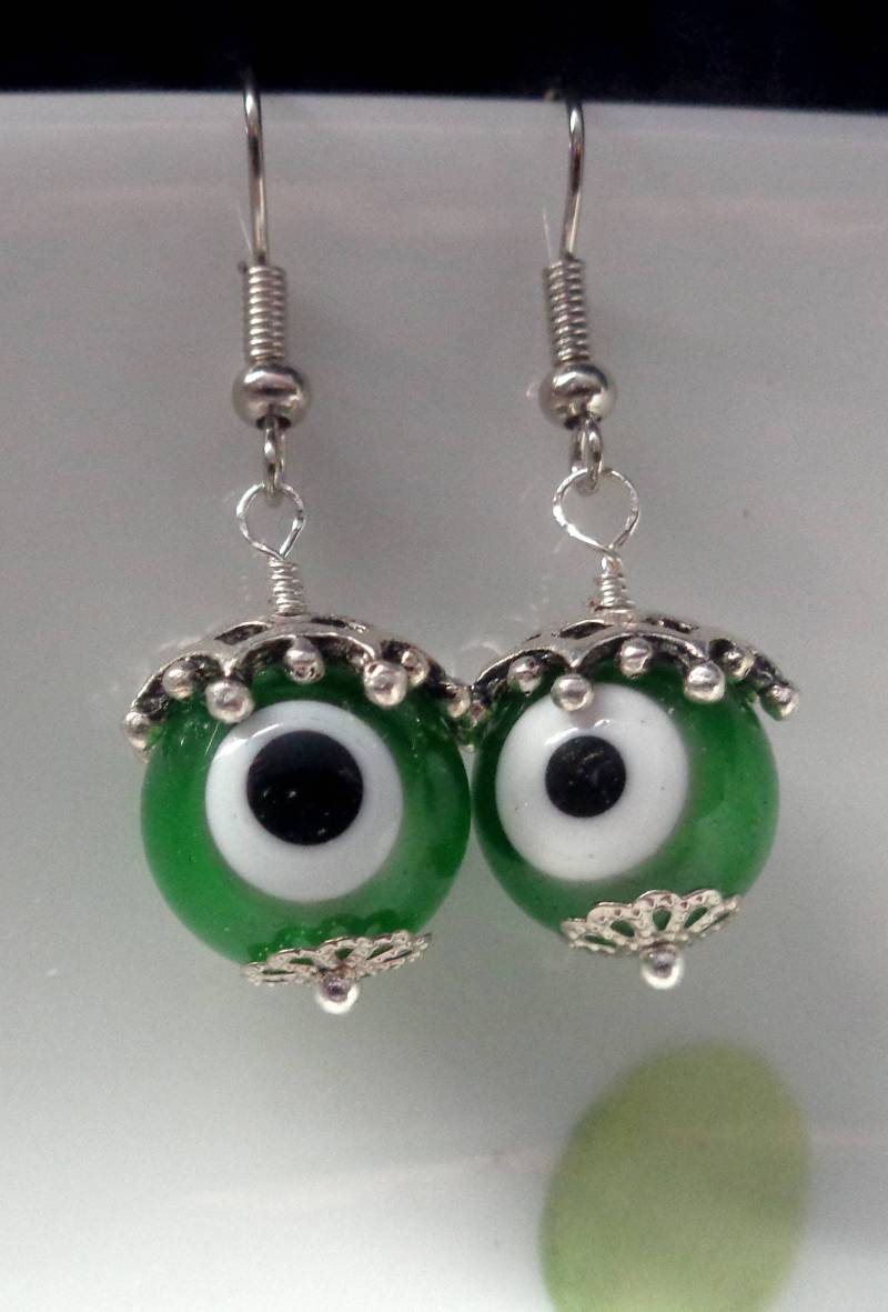 Evil Eye Ohrringe Glasperlen Schmuck von ZareenDesigns