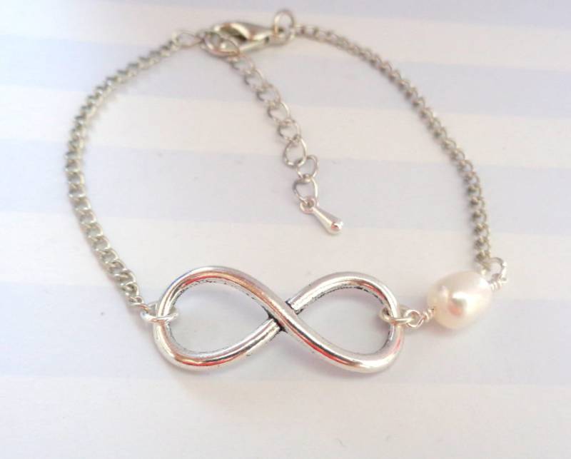 Unendlich Armband Süßwasser Perle Eternity Schmuck von ZareenDesigns