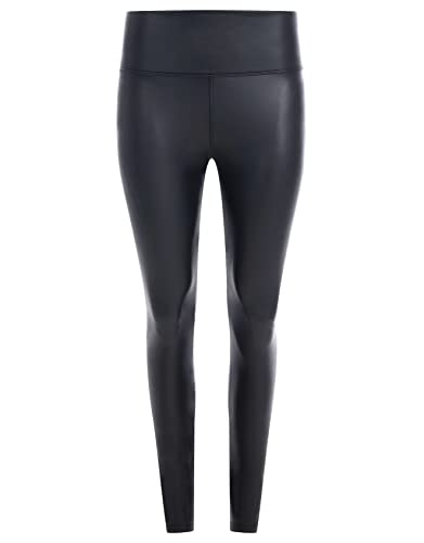 Zarlena Damen Lederlook Leggings Kunstleder Optik High Waist Hüfthoch Hohe Taille Faux Leather S von Zarlena