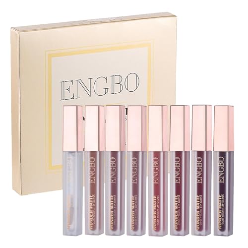 8 Farben Matte Flüssiger Lippenstift, Wasserdichte Langlebige Matte Flüssigkeit Lipgloss Set, Antihaft-Tasse Flüssiger Kosmetik Make Up, Schönheitskosmetik Geschenk Für Mädchen von Zasdvn