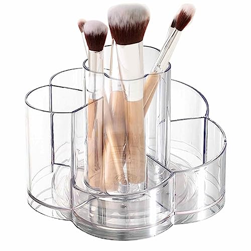 Rotierender Make-up-Organizer - Klare, dekorative Hautpflege-Organizer mit 6 Fächern,Make-up-Organizer für den Schminktisch, Kosmetik-Organizer für die Schminktisch-Dekoration, Badezimmer Zasdvn von Zasdvn