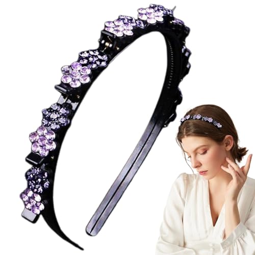 Zasdvn Haarspangen-Stirnband,Stirnband mit Clips,Modischer Damen-Haarschmuck, Haarnadel-Stirnband | Mehrzweck-Haarnadel-Haarband-Stirnband-Clips für Frauen und Mädchen von Zasdvn