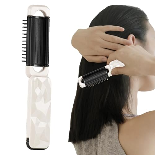Zasdvn Reisebürsten für Haare: Kleine Haarbürste für Geldbörse mit Spiegel, Haarstyling-Werkzeug, Kopfhautmassage, Luftkissen-Kamm für Damen und Herren, dickes lockiges Haar von Zasdvn