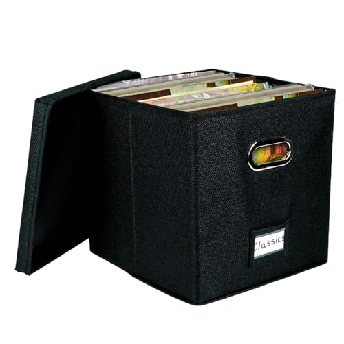 Zasdvn Schallplattenbox, Vinyl-Schallplatten-Aufbewahrungsbox, Albumkiste mit Deckel und Griff, hält bis zu 50+ einzelne Schallplatten, Vinyl-Schallplatten-Aufbewahrungs-Tragetasche, Zasdvn Schallplattenbox, Vinyl-Schallplatten-Aufbewahrungsbox, Albumkiste mit Deckel und Griff, hält bis zu 50+ einzelne Schallplatten, Vinyl-Schallplatten-Aufbewahrungs-Tragetasche, von Zasdvn