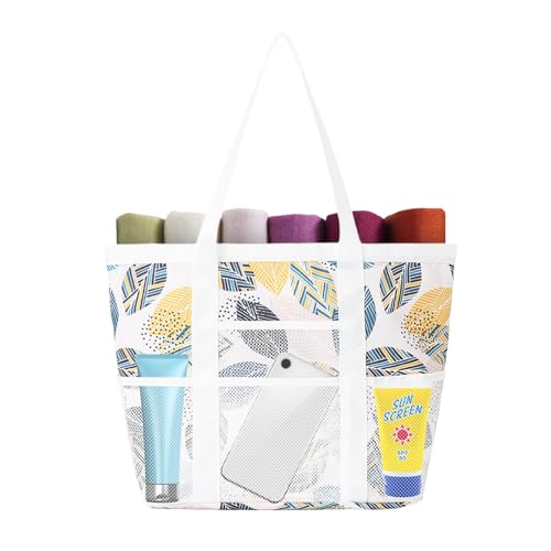 Zasjon Große Strandtasche Damen Badetasche mit Mehreren Taschen, Umhängetasche Handtasche Wasserdicht Sanddicht Strandspielzeug Tasche für Pool Fitnessstudio Reisen Shopping Zasjon Große Strandtasche Damen Badetasche mit Mehreren Taschen, Umhängetasche Handtasche Wasserdicht Sanddicht Strandspielzeug Tasche für Pool Fitnessstudio Reisen Shopping von Zasjon