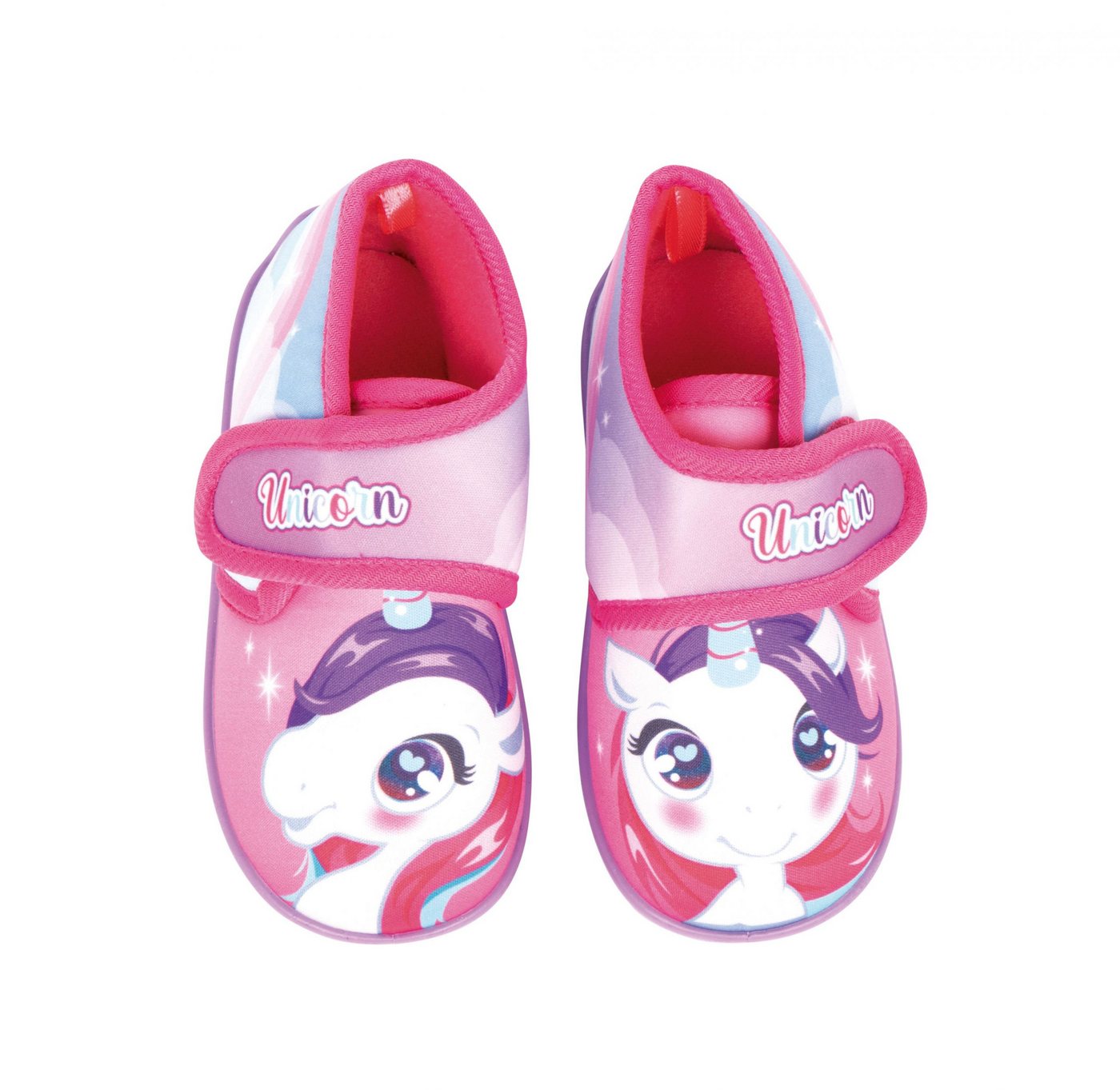 Zaska Einhorn Hausschuh Mädchen Pantoffel mit Klettverschluss Gr. 22-27 von Zaska