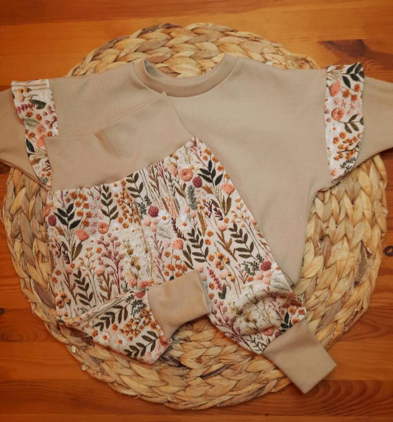 Baby, Babyset 2-Teilig, Babykleidung Mädchen, Pumphose, Sweatshirt, Größe 68, Oversize Sweater, Geschenk Zur Geburt, Babyparty von ZauberStubeCorinna