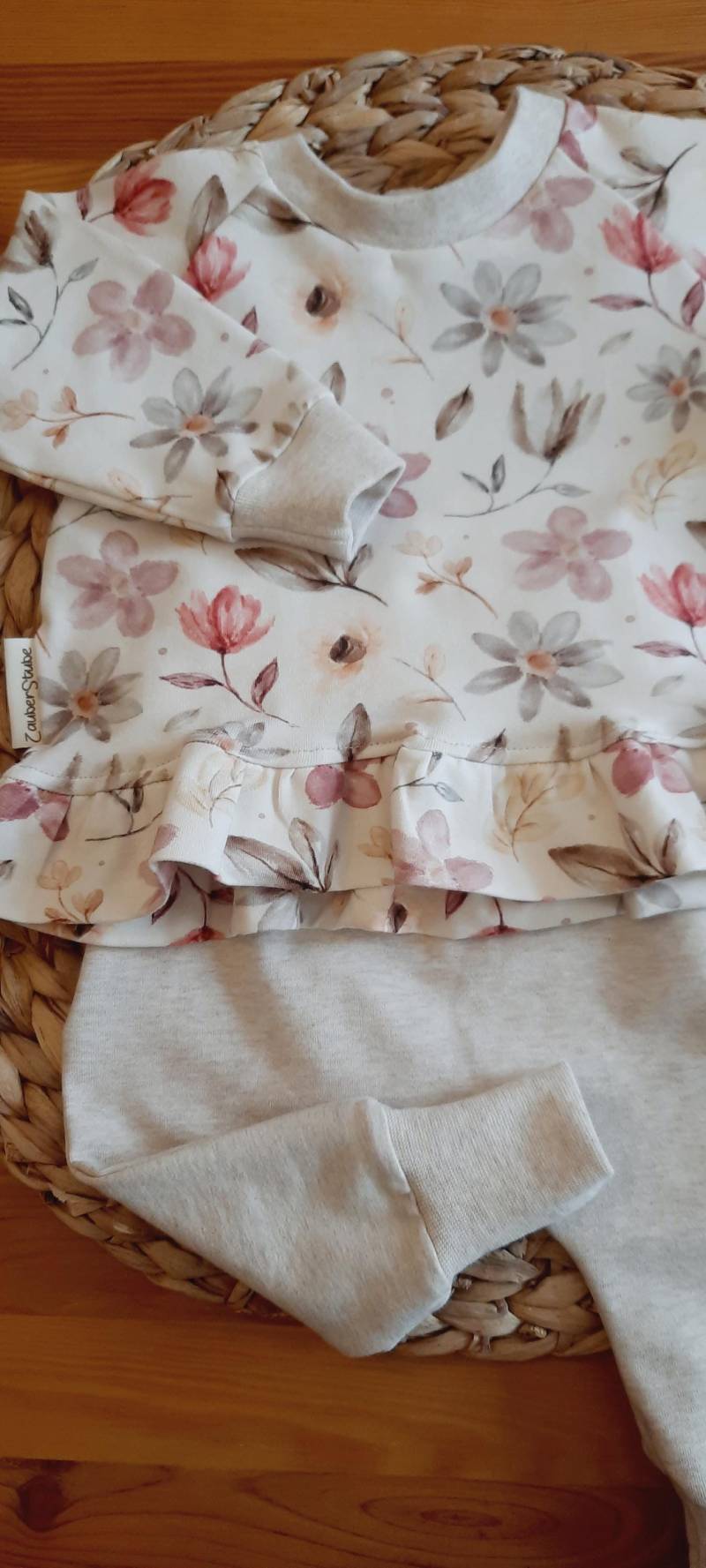 Babykleidung, Kinderkleidung, Babyset 2-Teilig, Pumphose, Sweatshirt, Größe 62 von ZauberStubeCorinna