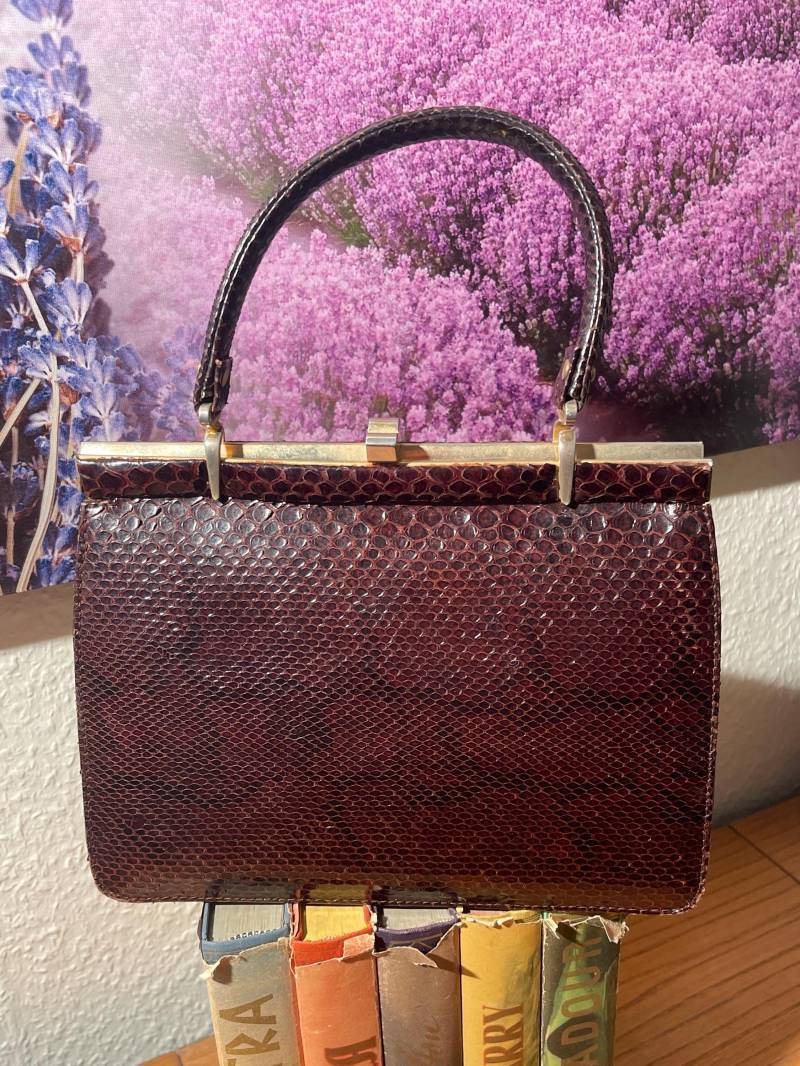 Handtasche Damen Oma Großmutter Vintage 1960 Leder von ZauberhaftMarvelous