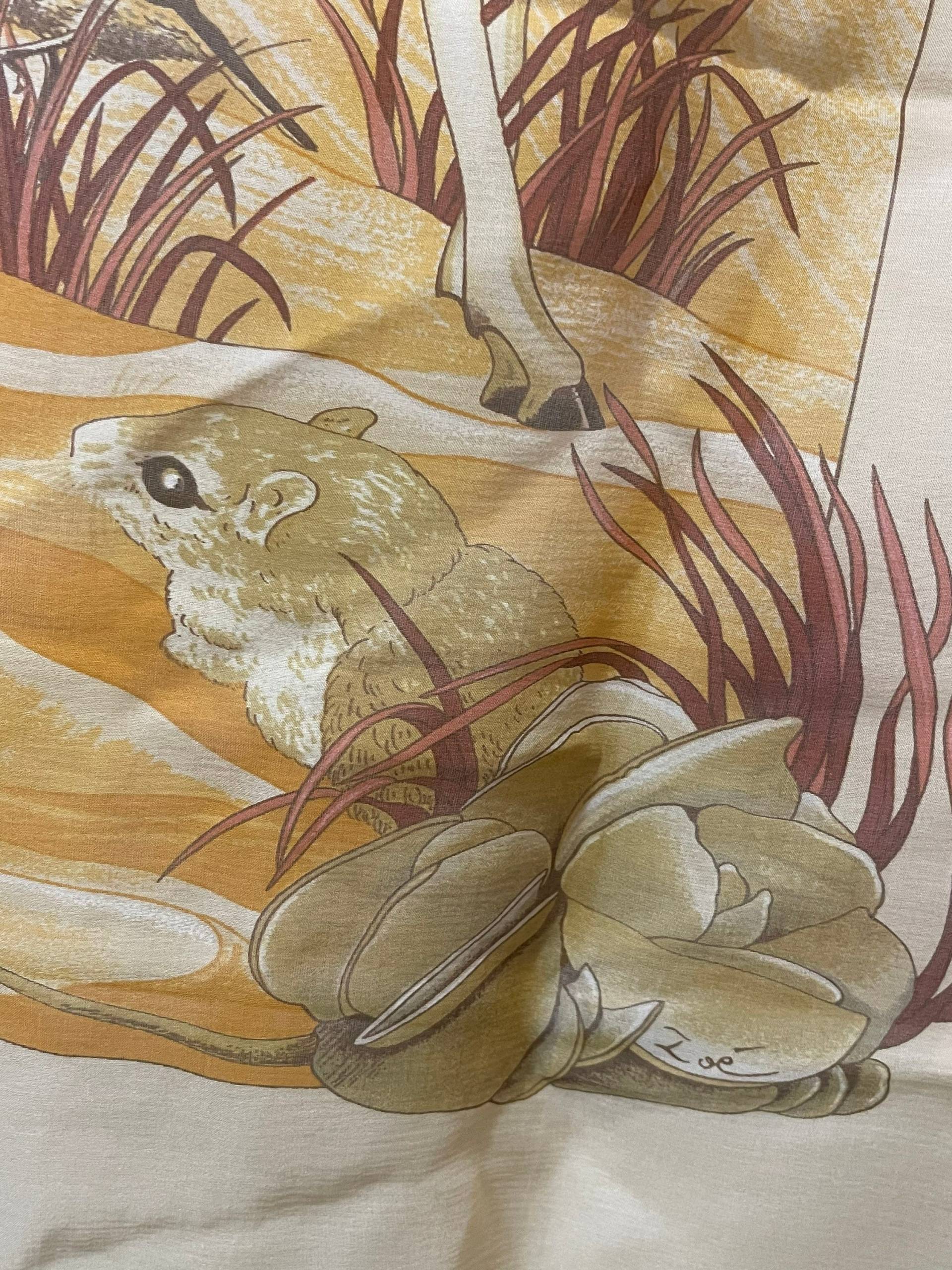 Hermes Paris Seidentuch Mousseline Seide Cheval Du Desert Zoe Pauwels Seltenheit Sammlerstück Wunderschön Hingucker 140 cm von ZauberhaftMarvelous