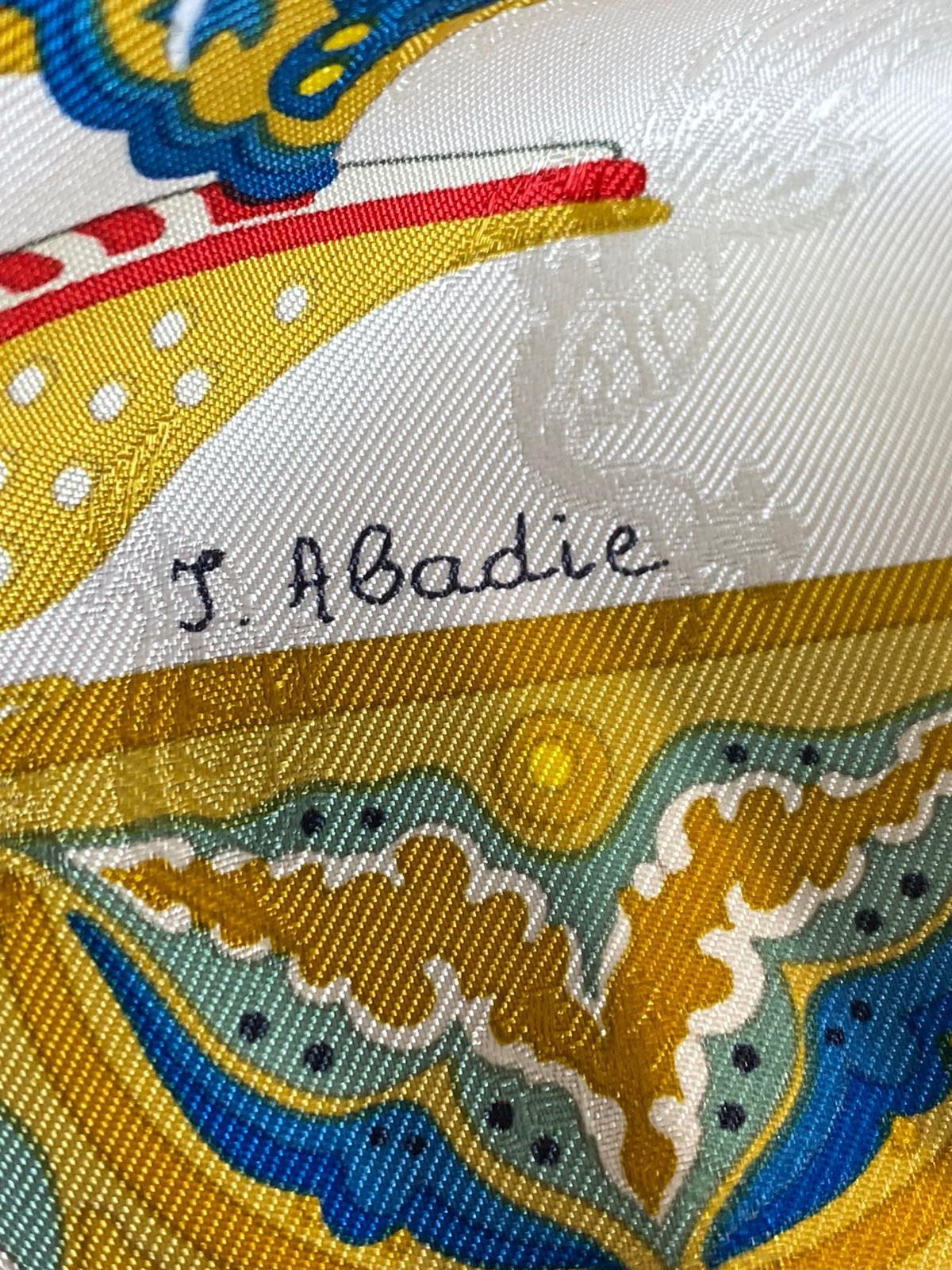 Hermes Paris Tuch Jacquard Twillseide „Les Ciels Byzantines" Julia Abadie Wie Neu Außergewöhnlich Gold Collectible Selten Sammlerstück Rare von ZauberhaftMarvelous