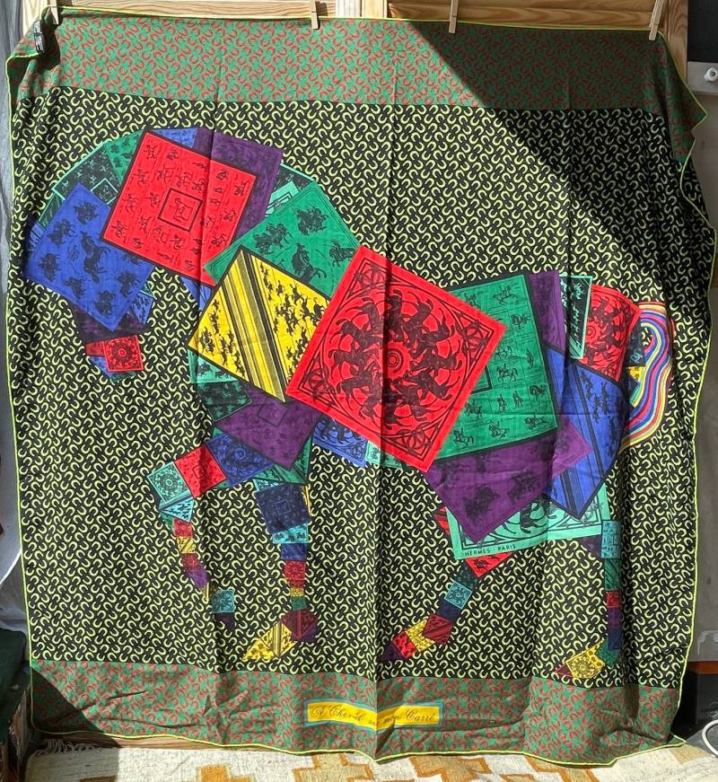 Hermes Tuch Carre Geant Stola Schal A Cheval Sur Mon By Bali Barret Aussergewöhnlich Selten Pferd von ZauberhaftMarvelous