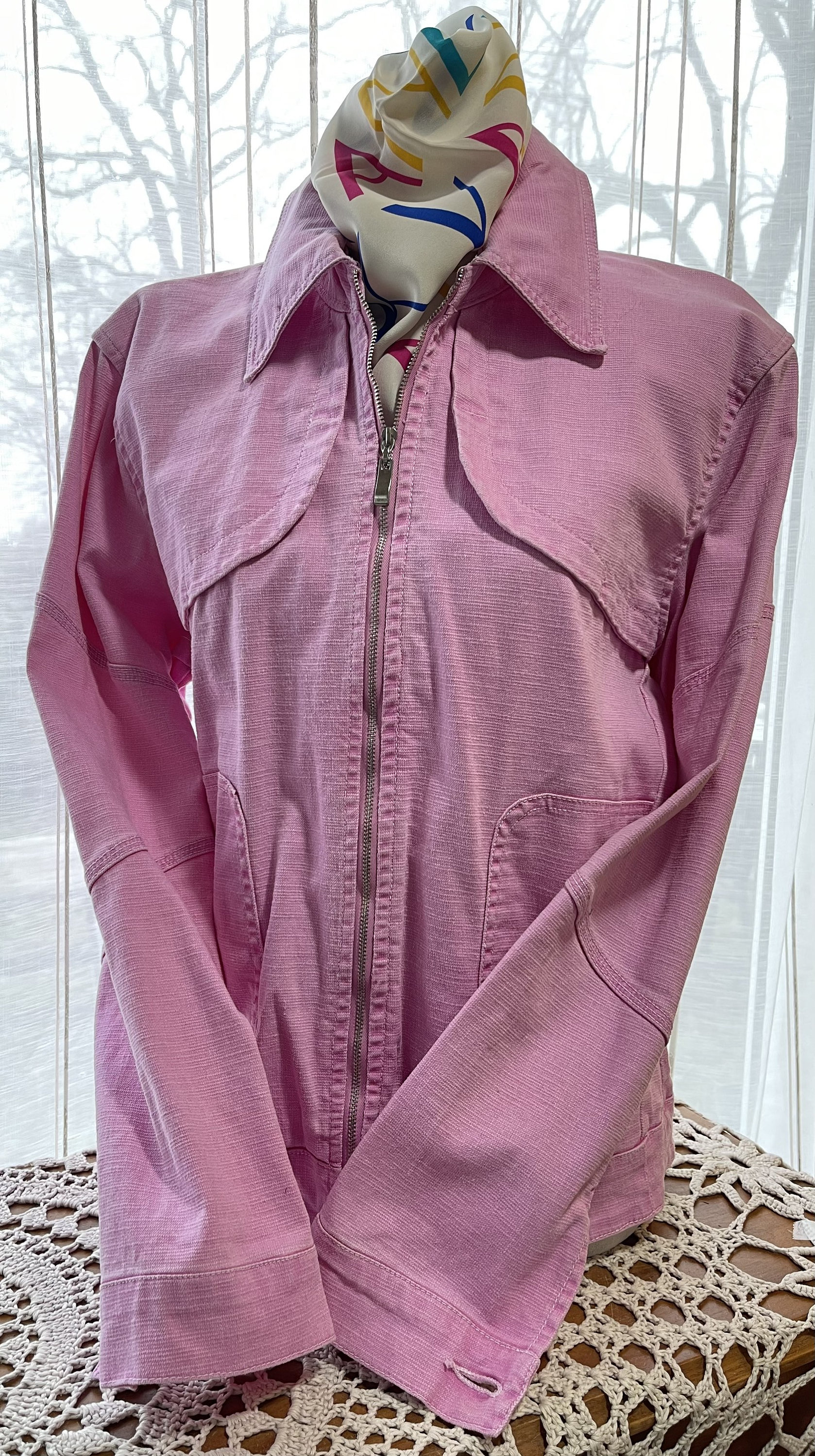 Jacke Rose Naturmaterial Reißverschluss Extravagant Sportlich Damenhaft Ladylike Jacke Rose Naturmaterial Reißverschluss Extravagant Sportlich Damenhaft Ladylike von ZauberhaftMarvelous