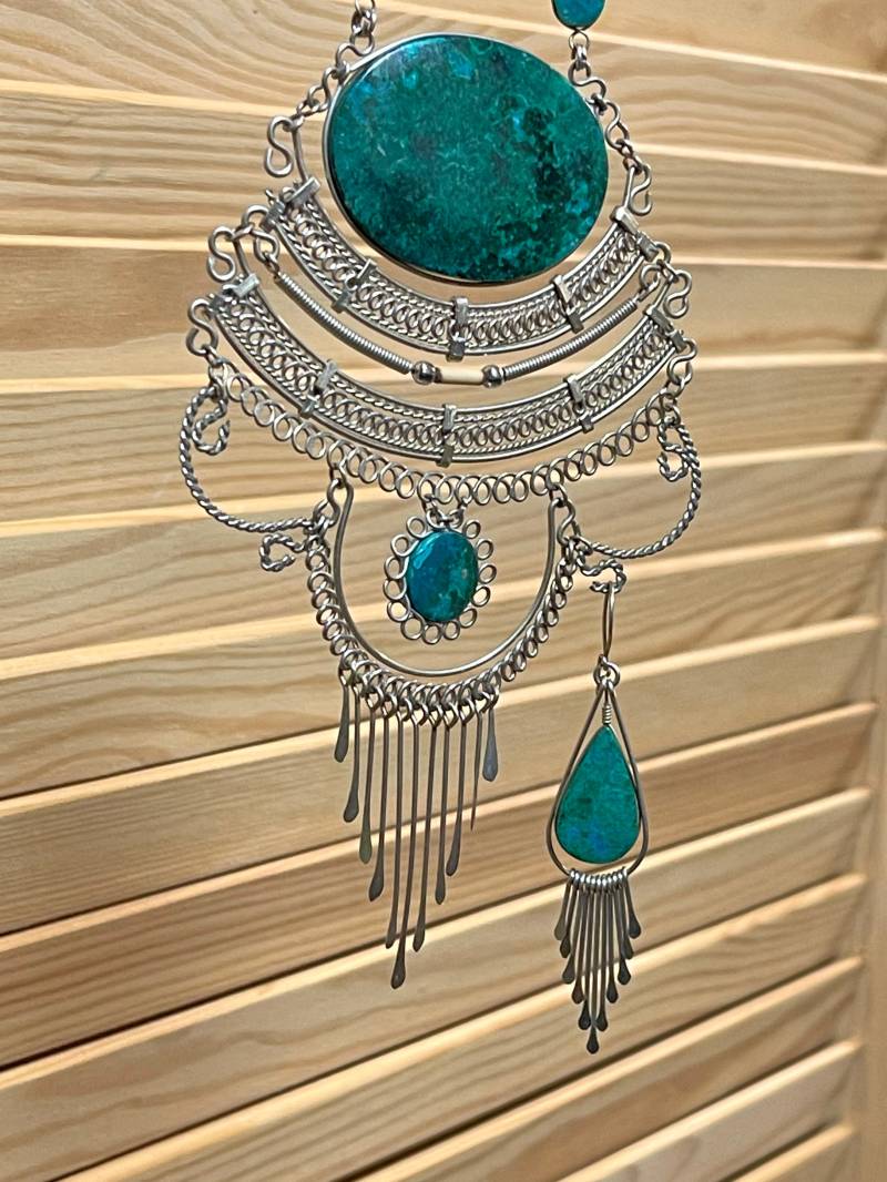 Mussio Design Collier Mit Stein Kunstwerk Außergewöhnlich Einzelstück Unikat Hingucker Chile Südamerika von ZauberhaftMarvelous