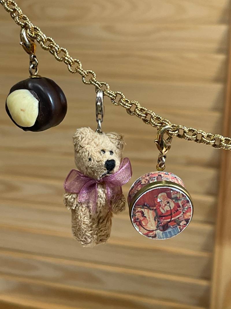 Rosa Templin Armband Verspielt Teddy Swarovski Stern Schneeflocke Trommel Weihnachtsmann von ZauberhaftMarvelous