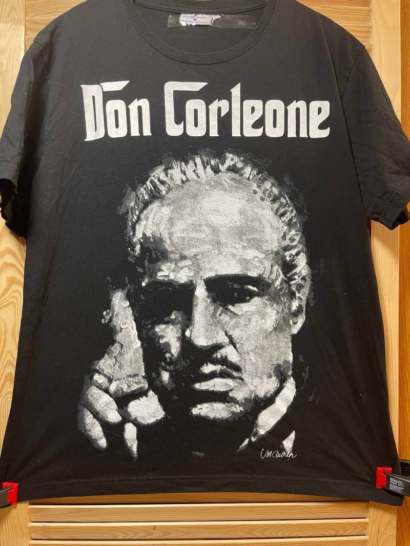 T Shirt Celebrty Icons Jungen Männer Don Corelone Schwarz-Weiß Xl Kurzärmelig Ausgefallen Selten von ZauberhaftMarvelous
