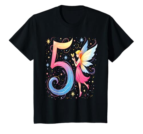 Kinder Magische Fee 5. Geburtstag Mädchen 5 Jahre T-Shirt Kinder Magische Fee 5. Geburtstag Mädchen 5 Jahre T-Shirt von Zauberhafte Feenparty Geburtstag Kinder Geschenke