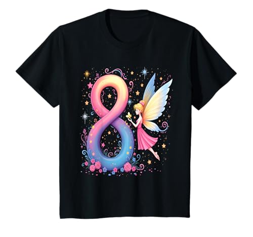 Kinder Magische Fee 8. Geburtstag Mädchen 8 Jahre T-Shirt Kinder Magische Fee 8. Geburtstag Mädchen 8 Jahre T-Shirt von Zauberhafte Feenparty Geburtstag Kinder Geschenke