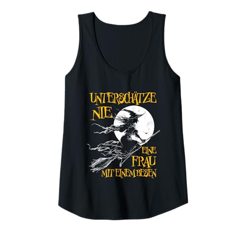 Damen Unterschätze Nie Eine Frau Mit Einem Besen Halloween Hexen Tank Top Damen Unterschätze Nie Eine Frau Mit Einem Besen Halloween Hexen Tank Top von Zauberhafte Hexenmotive für Damen