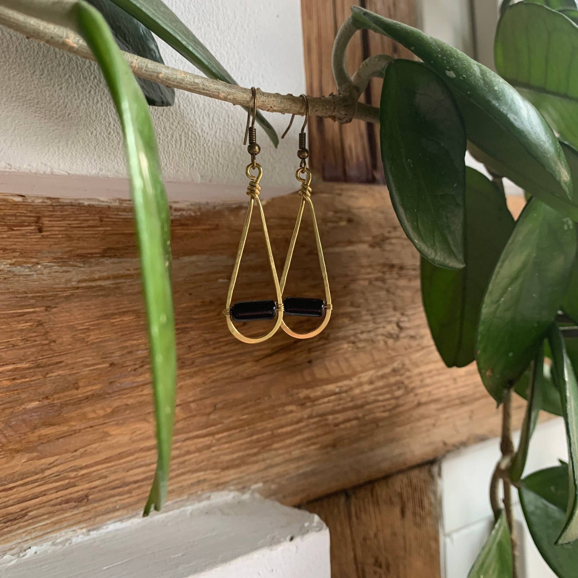 Ohrringe Aus Messing Mit Achat Ohrringe Aus Messing Mit Achat von ZauberhausShop