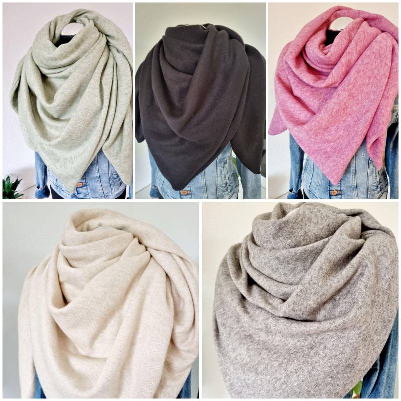 xxl Großer Schal Halstuch Damen Dreieckstuch Herbst Und Winter Verschiedene Farben von Zauberherzchen