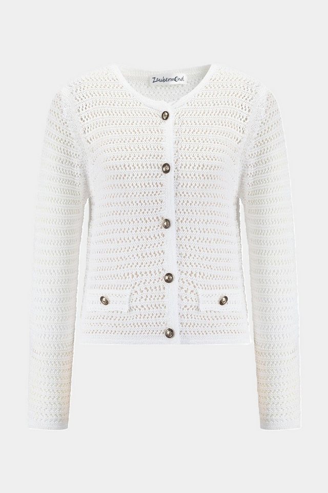 Zaubermond Strickjacke Häckel-Strickjacke WHITE Zaubermond Strickjacke Häckel-Strickjacke WHITE von Zaubermond