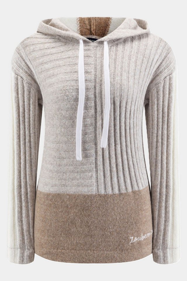 Zaubermond Strickpullover Zaubermond Kapuzenpullover mit Sternenmuster - MARMOR von Zaubermond