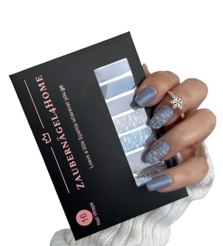 Zaubernägel4Home- Nagelfolien 16 Stück, Nailwraps (It´s Christmas HoHoHo) von Zaubernägel4Home
