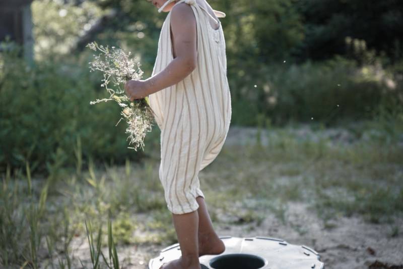 Organic Musselinromper | Romper |Kinderhose Musselinstoff Sommerhose von Zauberspross