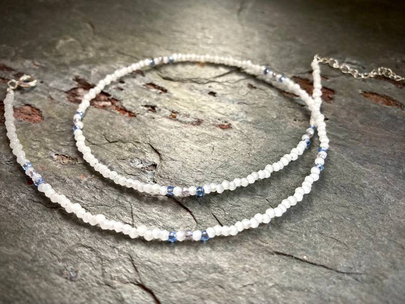 Glitzernde Edelstein Perlen-Halskette | Spinell von Zauberstueck