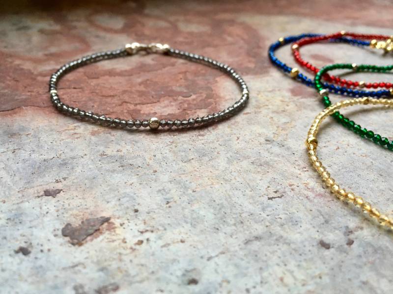 Glitzerndes Edelstein Armband | Spinell von Zauberstueck