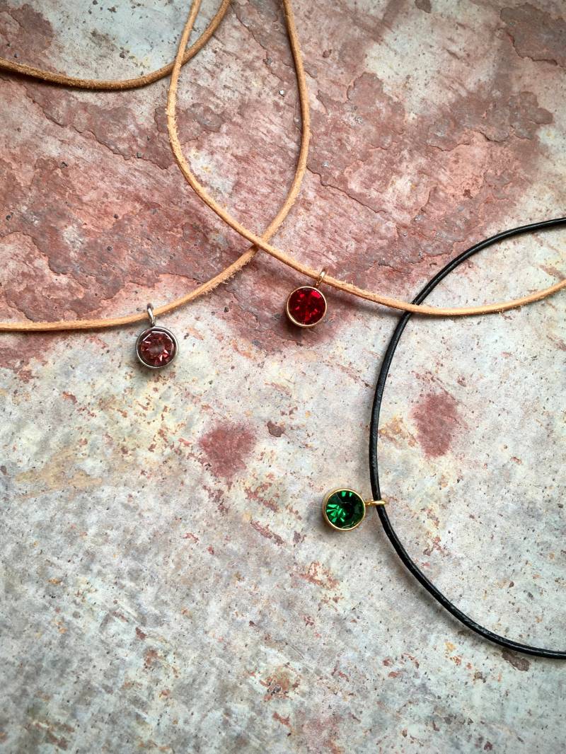 Zierliche Halskette Mit Kleinem Geburtsstein-Anhänger von Zauberstueck