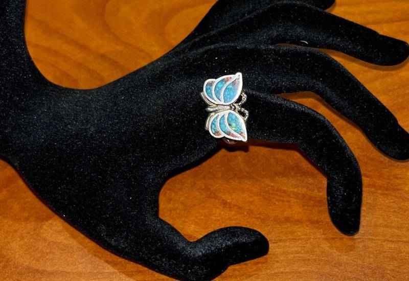 Vintage Türkis Ring Mit Intarsien Sterling Silber 925 Größe 7 Vintage Türkis Ring Mit Intarsien Sterling Silber 925 Größe 7 von ZawadiOnline
