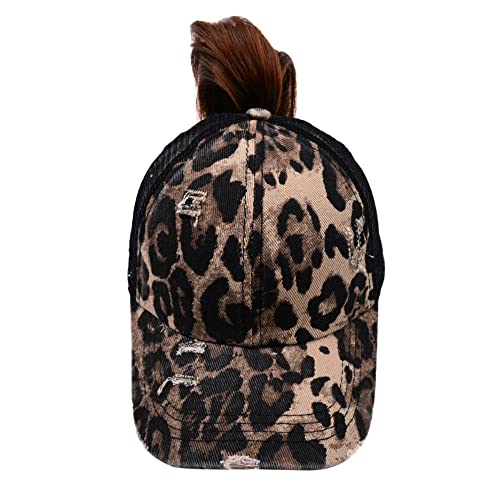 Zaxgf Baseball Cap Herren Damen Baseball Kappe Baseboard Sportkappe Hut Outdoor Snnenschutz Sommercap Einstellbare Baseball Cotton Cap für Tennis Golf Reisen,schwarz Leopard von Zaxgf