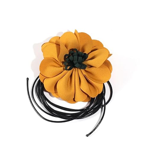Zaycca Choker-Halskette mit gelben Rosen, für Damen, nicht metallisch, kein Edelstein, nicht metallisch, kein Edelstein Zaycca Choker-Halskette mit gelben Rosen, für Damen, nicht metallisch, kein Edelstein, nicht metallisch, kein Edelstein von Zaycca