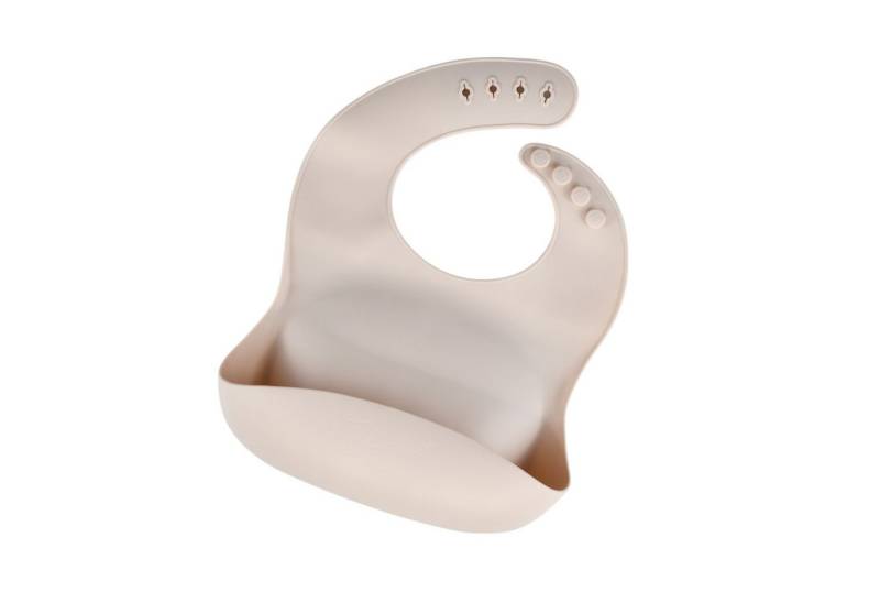 Zayno Lätzchen Silikon-Lätzchen "Tischlein Deck Dich" in Muschelbeige, (Packung, 1-St., Bequeme Passform), BPA-frei und LFGB-konform von Zayno