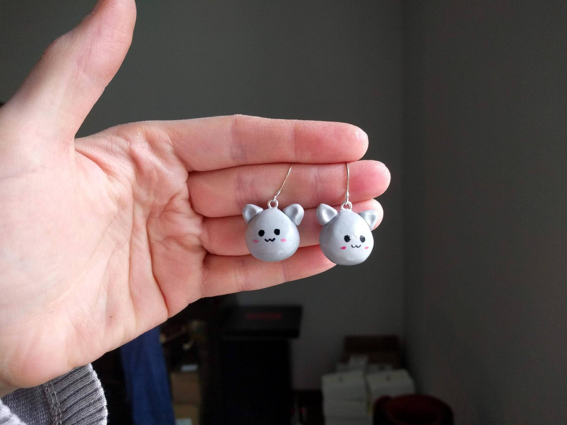 Katzenohrringe/Fimo Kawaii Katzenohrringe/Fimo Kawaii von ZazartBoutique