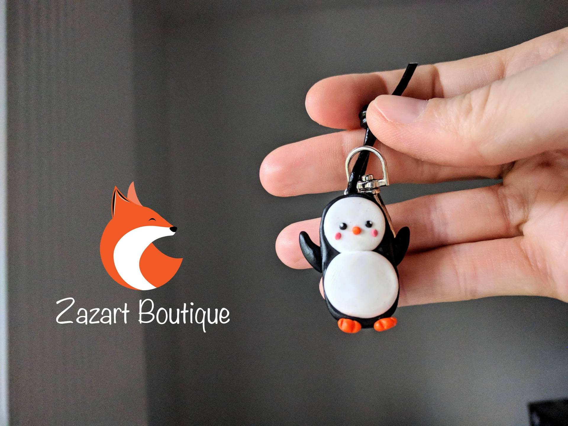 Pinguin Schlüsselanhänger/Fimo Polymer Clay Winter Weihnachten Pinguin Schlüsselanhänger/Fimo Polymer Clay Winter Weihnachten von ZazartBoutique