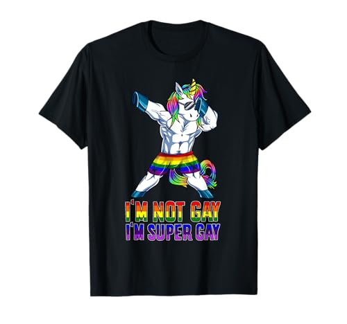 Zazzy Gay Pride Gifts Im Super Gay LGBT Bodybuilding T-Shirt - Herren, LGBTQ+, Allies - Klassisch, Kurzarm - Schwarz, S Zazzy Gay Pride Gifts Im Super Gay LGBT Bodybuilding T-Shirt - Herren, LGBTQ+, Allies - Klassisch, Kurzarm - Schwarz, S von Zazzy Gay Pride Gifts
