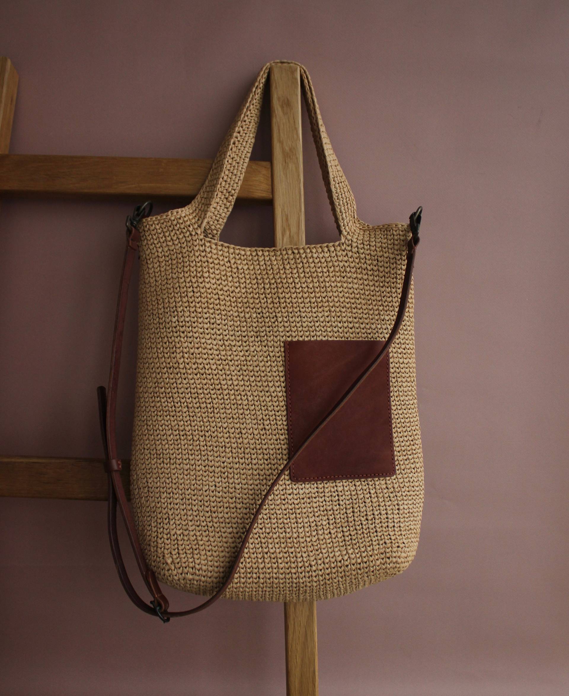 Große Strohtasche Für Männer Raffia-Einkaufstasche Sommertasche Große Stroh - Und Ledertasche Große Strohtasche Für Männer Raffia-Einkaufstasche Sommertasche Große Stroh - Und Ledertasche von ZbagsandhomeUA