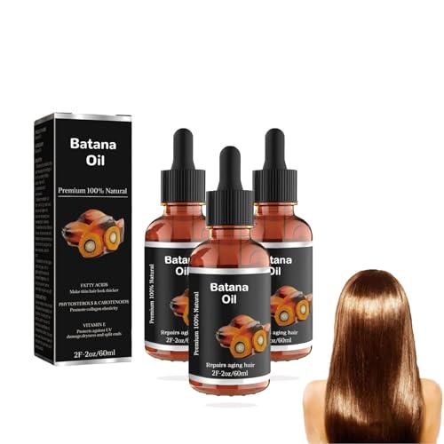 Bio Batana öl für haarwachstum, 3 Stück Veganic Natural Hair Growth oil für Männern und Frauen Haare Dr Sebi, Verbessert Die Ausstrahlung von Haar (180ml) von Zbcmc